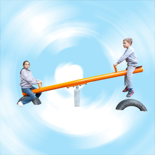 Two-person metal seesaw