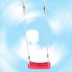 Red plastic swing - with 2.5 m PP rope