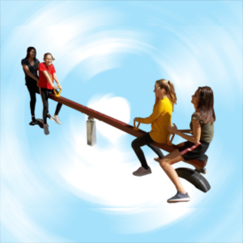 Four-seat seesaw