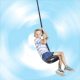 Round premium plate swing with aluminum insert - with 2.5 m galvanized chain, protective tube