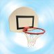 School streetball backboard with ring